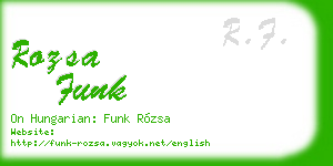 rozsa funk business card
